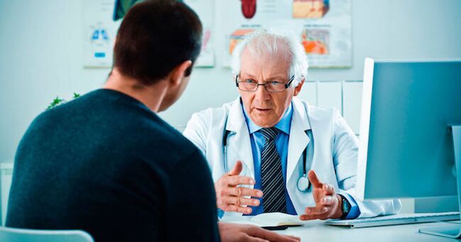 The doctor advises the man on potency-enhancing drugs