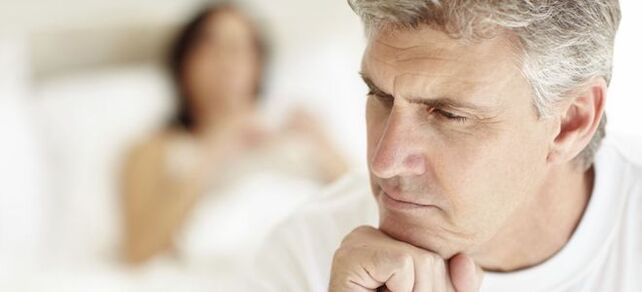 The man thought about the reasons for his impotence